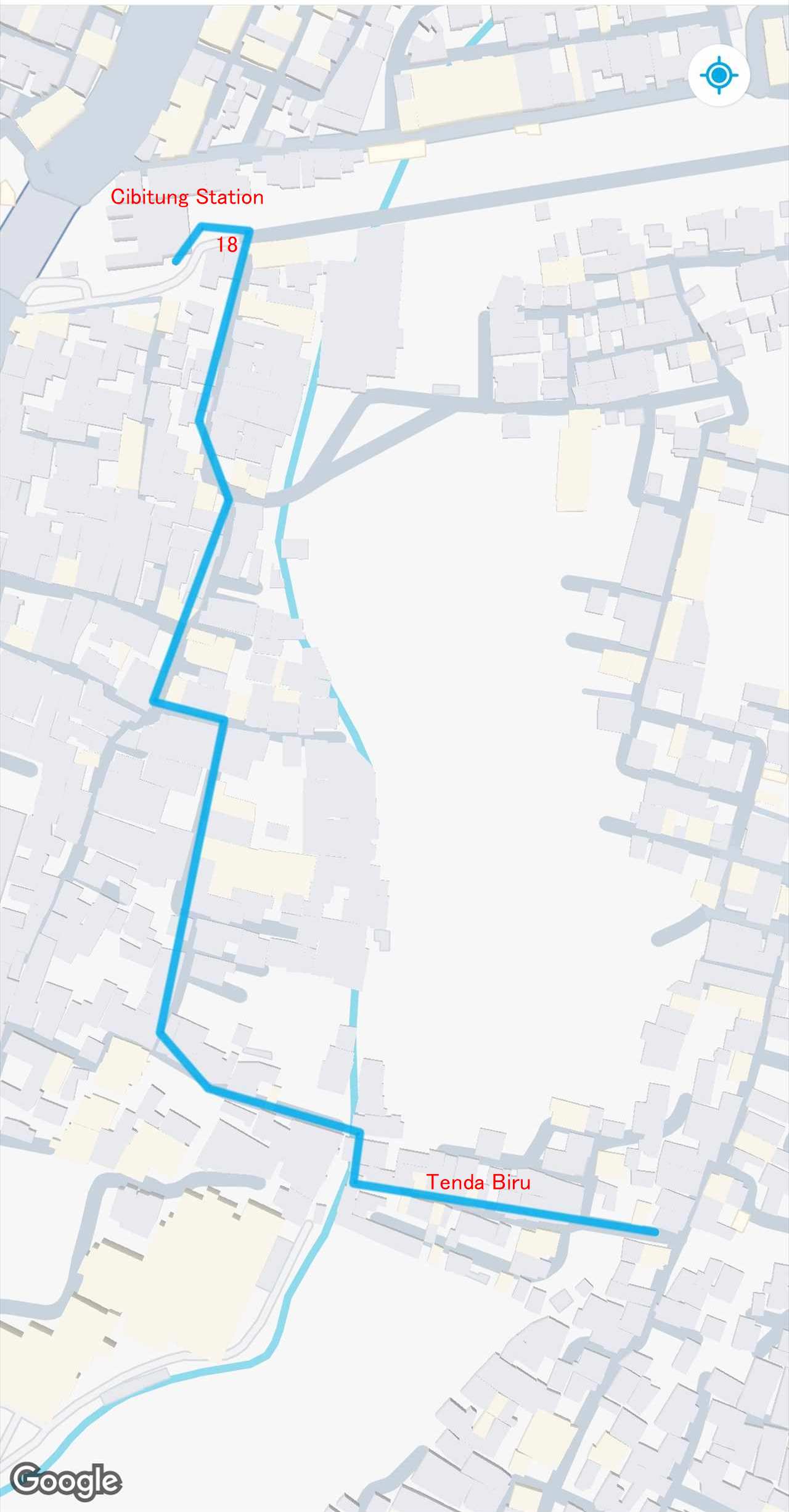 チビトゥン駅 テンダビルへ行く ルートマップ