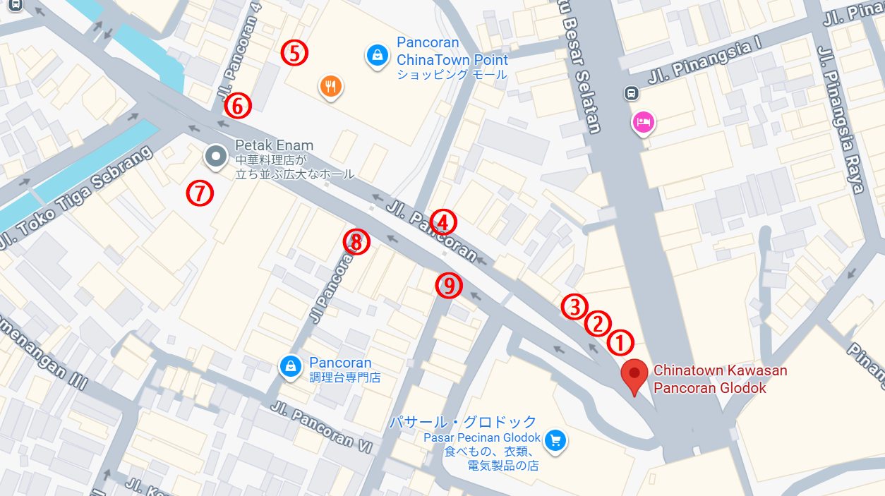 Jalarta Glodok ChinaTown MAP